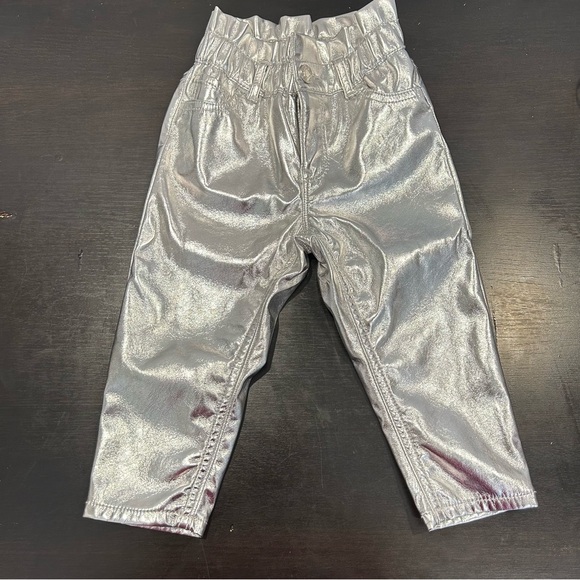 Gap Toddler Just Like Mom Jeans Metallic Silver - Picture 3 of 8
